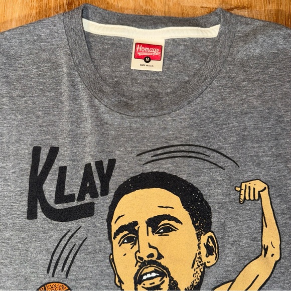 Klay Thompson Golden State Warriors Homage Retro Single Stitch T Shirt Mens M - Picture 6 of 8